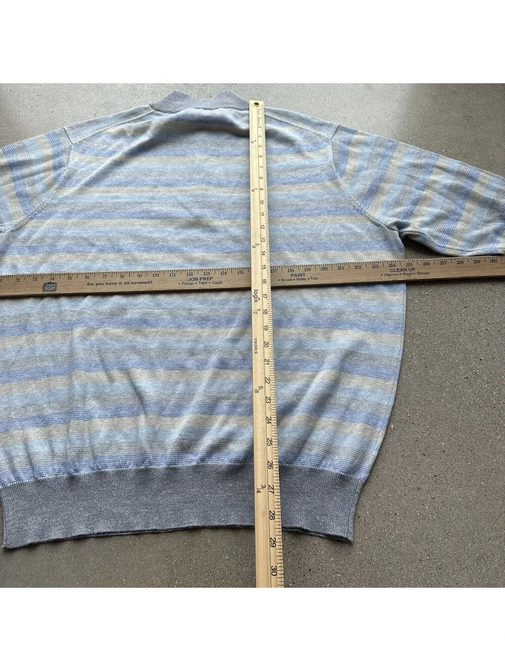 Peter Millar Linen Blend 1/4 Zip Sweater Striped Men’s XL Striped Performance